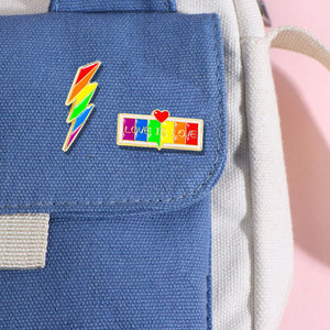 メーカーエナメルレインボープライドブローチピンlgbtラペルピンカスタムゴールドシルバープレートメッキlgbtqゲイプライドラペルピン - Product Image 2