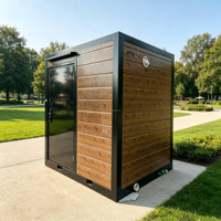 Toilettes portables en structure métallique à montage rapide pour parc public