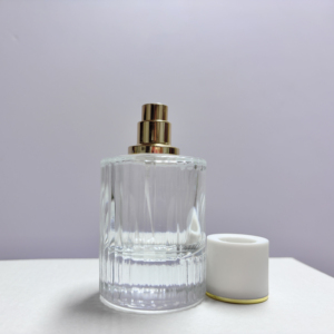 Nuevo Diseño 2025, Botella de Perfume Cuadrada de Vidrio de 30ml, 50ml, 100ml con Pulverizador de Presión, Tapa Blanca, Serigrafía - Product Image 1