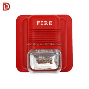 Wireless Addressable Fire Siren 100db Fire Alarm System Sounder Warning Siren With Strobe