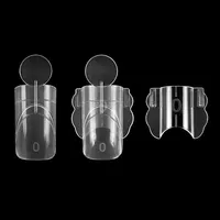 280 pièces de formes doubles françaises pour extension rapide, en plastique fin transparent, à surface mate intérieure, sans papier, pour faux ongles
