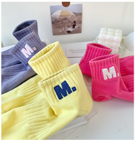 Chaussettes de yoga, pilates, barre et danse pour femmes, en coton pur, avec logo brodé personnalisé, antidérapantes, couleur pastel, OEM