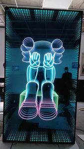 Tùy biến trong nhà LED sàn bảng điều chỉnh màn hình hiển thị kính cứng không giới hạn Vực Thẳm Gương trang trí hộp Đèn - Product Image 3