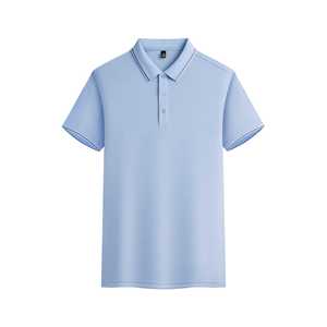 Men's Breathable Polyester Polo Shirt Loose Fit Summer Workwear Uniform Short Sleeve With Label And Tags - Product Image 5