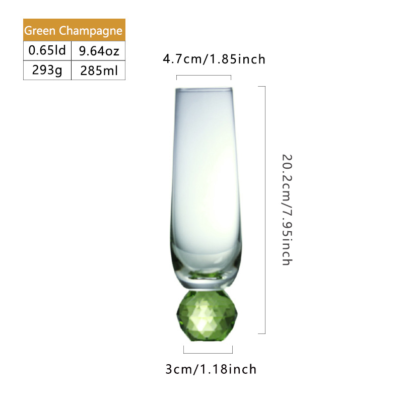 Verre à champagne vert