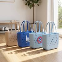 Sac fourre-tout robuste en EVA, imperméable, couleur unie, pour la plage et la piscine, grande capacité, durable, logo personnalisé, vente en gros OEM
