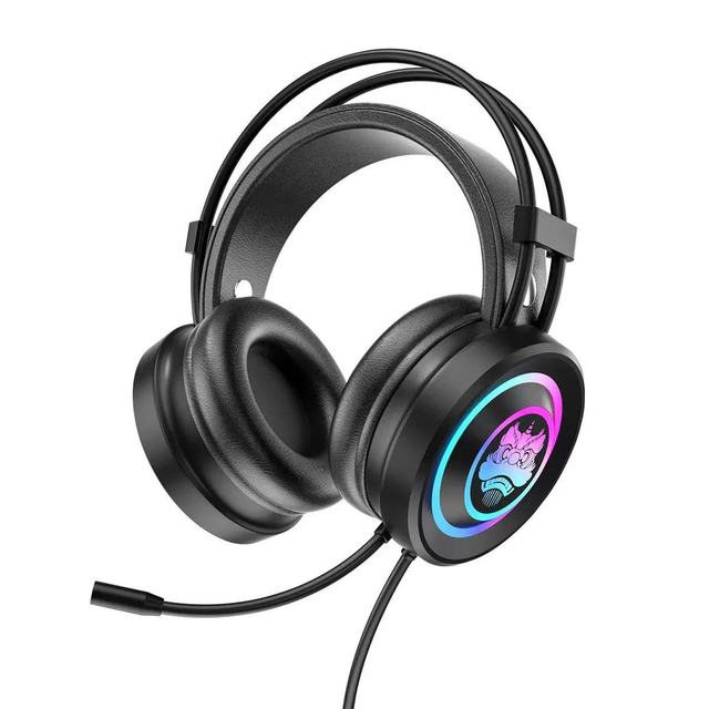 T906 Gaming Wired Headphones Infinity Mirror Effect Headphones 7.1 Surround Sound Over-Ear Headphones With Microphone