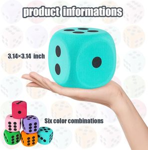 6Pcs EVA Foam Cube Dice 315" Educational Toy <strong>Blank</strong> <strong>Slate</strong> Board <strong>Game</strong> Lucky Numbers Parties Gifts - Product Image 2