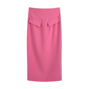 Nouvelle jupe midi moulante rose élégante pour femme, style OL coréen, collection printemps-été-automne, idéale pour le bureau - Product Image 1