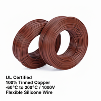 Fil en caoutchouc silicone UL3644 16AWG, extra flexible, cuivre étamé, calibre 16, 1000V, 200°C, câble de signalisation haute tension pour capteur