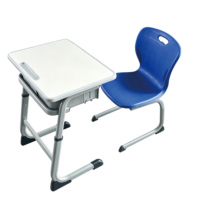 Chaise de bureau moderne réglable en hauteur avec dossier en plastique PP, panier de rangement et structure métallique pour appartement, salle de classe, bureau