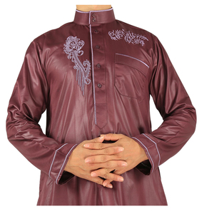 ملابس إسلامية للرجال حديثي الولادة من المصنع بسعر الجملة تصميم جديد مادة لامعة مطرزة طويلة الأكمام للكبار دعم الشرق الأوسط - Product Image 4