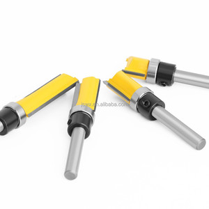 Weix <span class=keywords><strong>Fraise</strong></span> à défoncer droite à roulement supérieur, tige de 1/4 pouce, lot de 4 pièces pour le travail du bois - Product Image 3