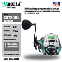 Carrete de Pesca Digital Inteligente SAMOLLA KX1200, Carrete de Pesca para Barco, Pantalla LCD Grande, Relación de Engranajes 6.3:1, para Ríos y Arroyos