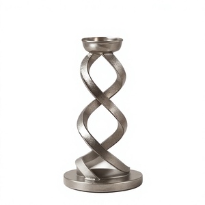 เชิงเทียนโลหะเกลียวบิดทันสมัยตกแต่งโต๊ะกลางตกแต่งบ้านขายส่ง - Product Image 1