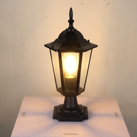 Lampes solaires de poteau de portail en fonte moderne, style européen, LED blanc chaud IP65 pour extérieur