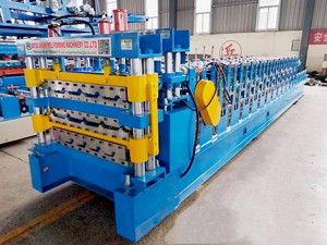 Mái nhà sử dụng gạch men và hình thang bước ngói ba lớp kim loại mái ngói tấm cuộn hình thành máy làm - Product Image 6