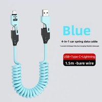 Cable de Carga Súper Rápida 4 en 1 Chargeus PD27W de 120W USB Tipo C 5A Carga Flash de 1.5m Cobre Puro USB3 Cables de Datos de Cobre Puro para iOS
