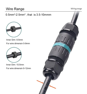 IP68 Waterproof <b>Connector</b> 2 3pin Cable Wire Gland Sleeve Connectors <b>Quick</b> Screw Connection Outdoor Electrical Terminal Adapter - Product Image 1
