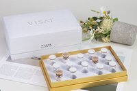 Boîte et étiquette d'emballage de flacon de peptides personnalisés en gros avec papier couché mat pour sérum cosmétique