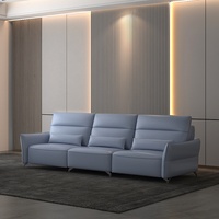 Chaise longue électrique multifonctionnelle de luxe en cuir de vachette véritable de style italien chaise couche supérieure canapé salon