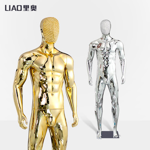 Maniquí Masculino de <span class=keywords><strong>Cuerpo</strong></span> Completo de Plástico ABS de Alta Gama, Talla Grande, Deportivo, Cromado, Musculoso, para Exhibición en Tiendas de Ropa - Product Image 5