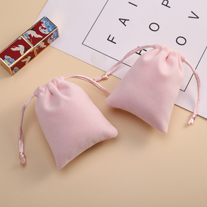 Bolsa de Regalo Rosa de Terciopelo con Cordón, Personalizada al por Mayor, para Recuerdos de Fiesta de Bodas - Product Image 3