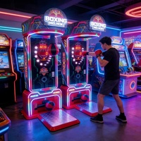 Machine de jeu d'arcade multifonctionnelle LED colorée avec affichage numérique du score, idéale pour les centres de divertissement