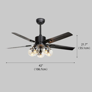 <span class=keywords><strong>Ventilateur</strong></span> de <span class=keywords><strong>plafond</strong></span> noir mat pour restaurant avec <span class=keywords><strong>globe</strong></span> en <span class=keywords><strong>verre</strong></span> transparent Style ferme industriel pour salle à manger Café bar - Product Image 6