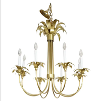 Lustre en fer forgé artisanal XZ Butterfly, feuille d'or, Farfalle, 30 pouces, panier, art artisanal, décoration, luminaire suspendu pour la maison, l'hôtel