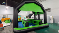 Jooloog - Vente flash - Bar gonflable personnalisé avec logo - Bar multifonctionnel - Comptoir de bar flottant en PVC avec logo personnalisé - Amusement dans la piscine