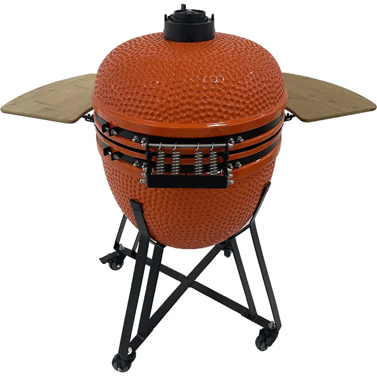 Tragbarer Outdoor-Küchen-Raucher Barbecue Holzkohle-Raucher Keramik Kamado BBQ Grill eiförmig