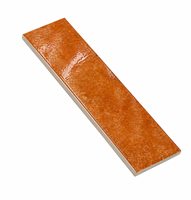 Carreaux de salle de bain 75x300mm, marron terre cuite brillant, faits à la main, carreaux muraux style métro, carreaux en porcelaine céramique, carreaux de cuisine, glaçure ondulée