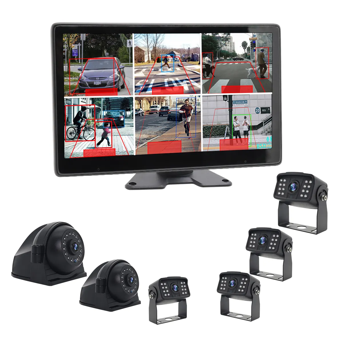 Wholesale Support Ahd 9-36v Vehicle Truck Backup Camera 10.1 Inch 1024*600 Hd Monitor 6ch Dvr Rear View Car Monitor System Kits