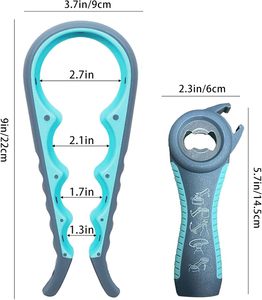 Ouvre-bocal manuel pour personnes âgées souffrant d'arthrite et ayant des mains faibles, ouvre-bouteille 5 en 1, outil créatif Canne - Product Image 2