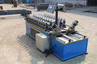 Machine de profilage à froid Omega Profile FRM, double ligne, pour profilés en C et en U, avec contrôle PLC, 380V 6KW, 0.3-0.8mm