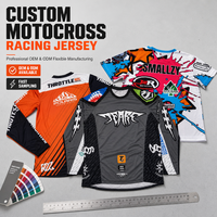 Jersey Motocross Kustom Lengan Panjang Kaos Balap BMX Cetak Sublimasi Bernapas Cepat Kering Pakaian Dewasa Unisex