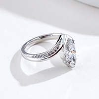 MSR-1942 or 18 carats 1.5ct D VS1 taille marquise diamant cultivé en laboratoire bague de fiançailles personnalisée bijoux d'exposition pour femme mariage IGI