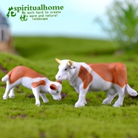 Cadeaux d'artisanat en PVC de la ferme Weijin, ornements d'animaux en plastique de bricolage de paysage: agriculteurs, chevaux, vaches, canards, porcelets, chèvres
