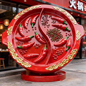 Esculturas de Resina y Fibra de Vidrio Pintadas a Mano, Impermeables, con Diseño de Comida <span class=keywords><strong>Gigante</strong></span>, para Decoración de Entradas de Tiendas - Product Image 1