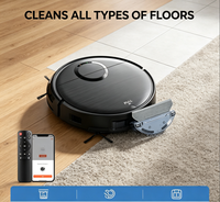 Robot aspirateur et serpillière combiné pour tapis et sols durs avec moteur de brosse puissant, navigation pivotante à 360 degrés, capteur anti-chute intelligent