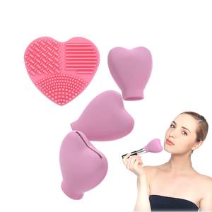 Vente chaude de haute qualité réutilisable Silicone brosse de maquillage tapis de nettoyage lavage épurateur conseil pour brosse de maquillage unique - Product Image 4