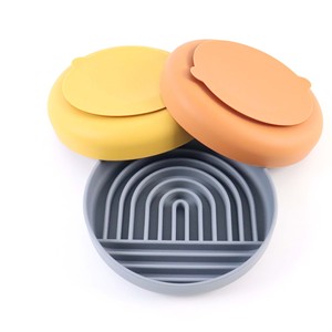 Yeni gökkuşağı fincan silikon köpek kasesi yavaş besleyici köpek kase ile vakum ağzı altlığı 2025 küçük ırkları kediler ve köpekler için - Product Image 2