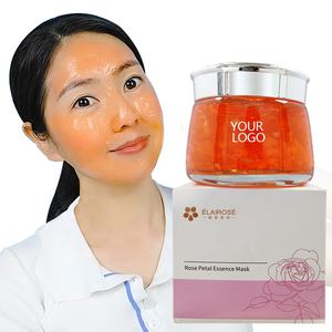 OEM Masque à la rose 160g Gel de nuit sans lavage Masque pour le visage Vegan Crème pour gelée endormie hydratante infusée à la vitamine C Crème aux pétales de rose - Product Image 4