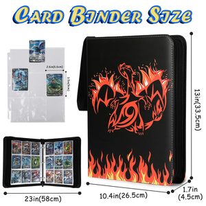 Logotipo personalizado PU cuero 2024 9 bolsillo poke Mon TCG MTG deporte hockey béisbol fútbol coleccionable tarjetas álbumes <span class=keywords><strong>de</strong></span> libros - Product Image 3