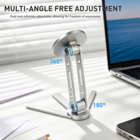 Support d'ordinateur plat flexible en alliage d'aluminium anti-corrosion à hauteur réglable magnétique pour bureau et lit – Vente directe usine