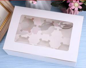 Kotak Cupcake Kertas Berkualitas Tinggi untuk Memanggang, Food Grade, Cocok untuk <span class=keywords><strong>2</strong></span>, 4, 6, 12 Lubang - Product Image 5