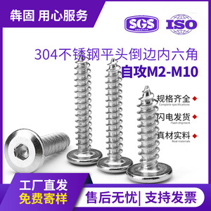 Tornillo autorroscante hexagonal de cabeza plana de acero inoxidable 304 M2 M3 M4 M5 M6 M8 para la industria de la construcción metálica - Product Image 5