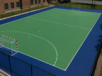 Dalles de sol modulaires en PP pour la modernisation des terrains de handball communautaires, destinées aux centres de loisirs, campus et salles d'activités, pour projets mondiaux