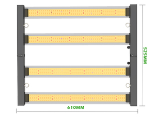 LED Grow Bar เต็มสเปกตรัมไฟ LED เติบโตแสง 240W ชิป <span class=keywords><strong>Samsung</strong></span> พับและหรี่แสงได้ไฟเติบโตสําหรับเรือนกระจก - Product Image 3